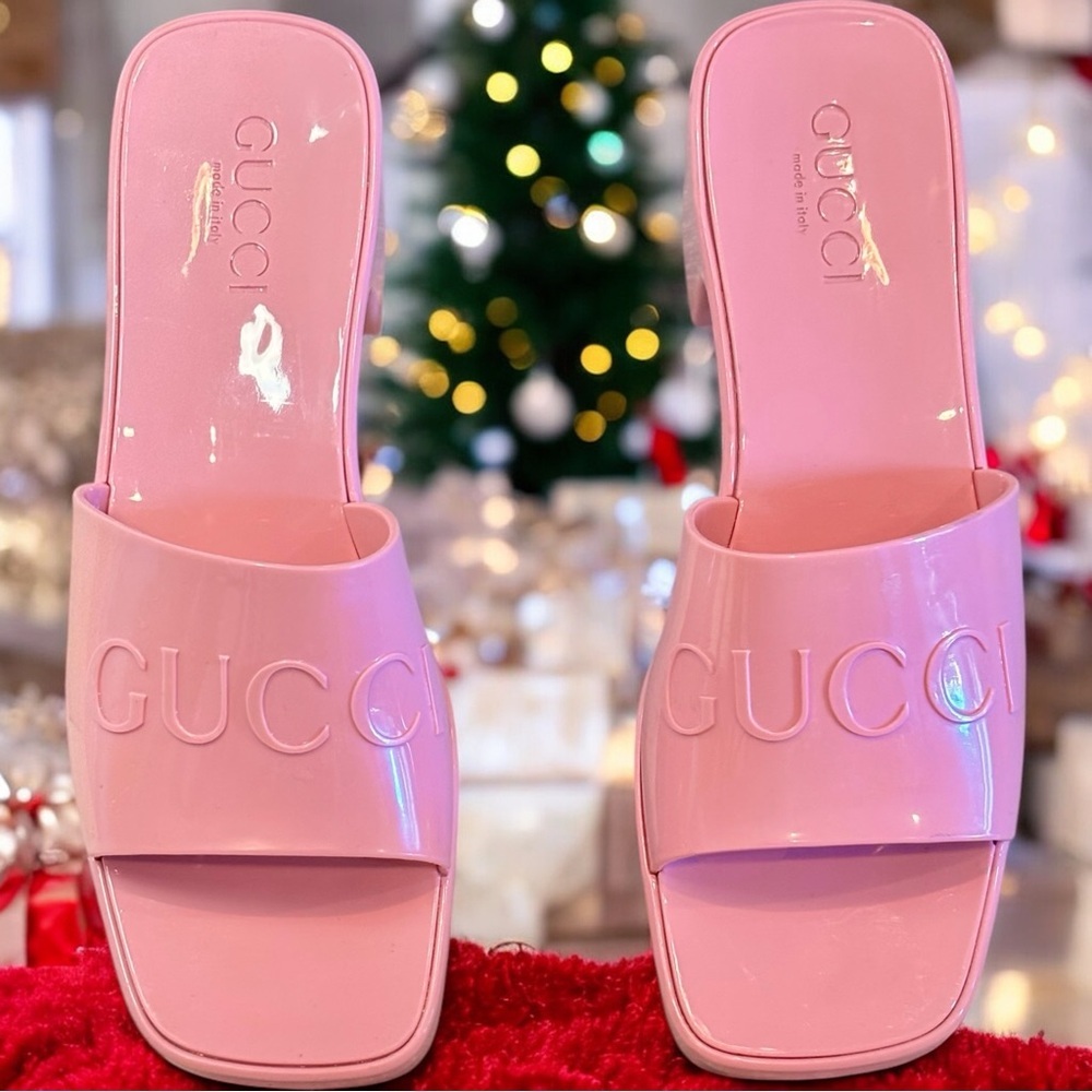 Gucci Pink Slide Sandals